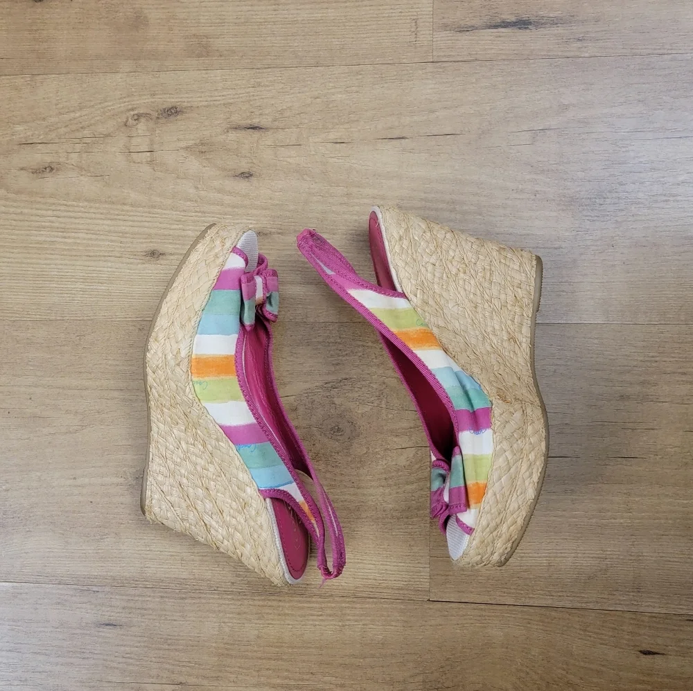 Coach Multicolor 'Grace' Espadrille Platform Wedges - Picture 4 of 12